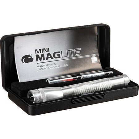 Maglite M2A Mini Mag 2 AACell, Color Silver, Packaging Display Box M2A10L